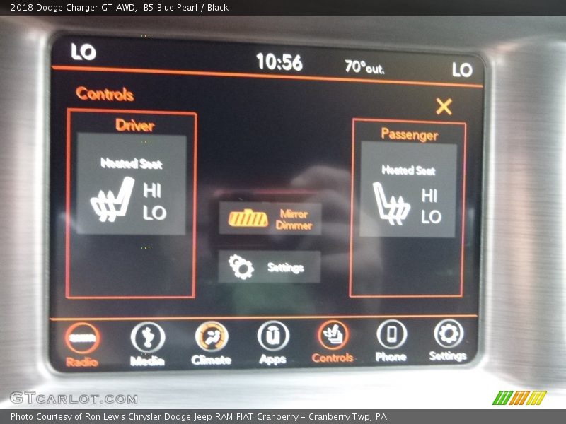 B5 Blue Pearl / Black 2018 Dodge Charger GT AWD