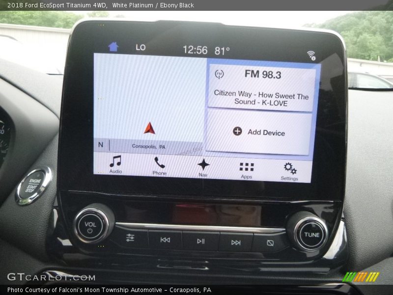 White Platinum / Ebony Black 2018 Ford EcoSport Titanium 4WD