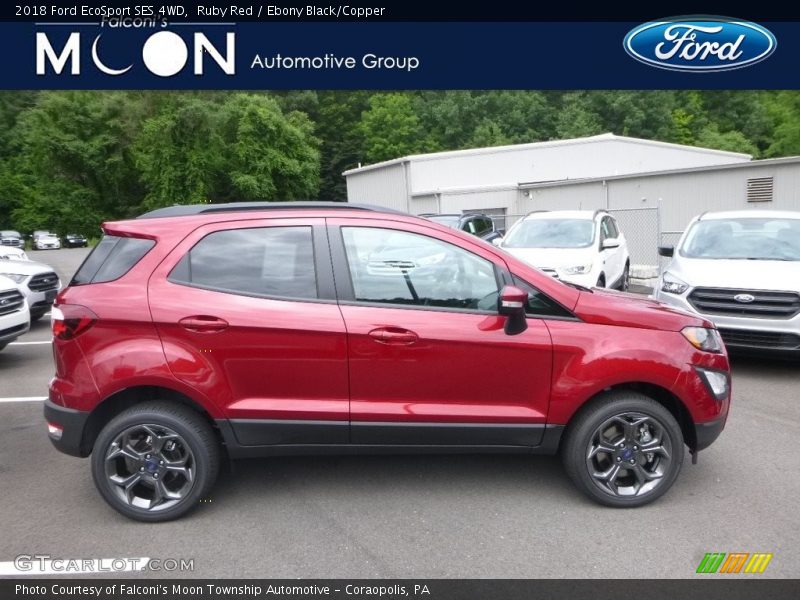 Ruby Red / Ebony Black/Copper 2018 Ford EcoSport SES 4WD
