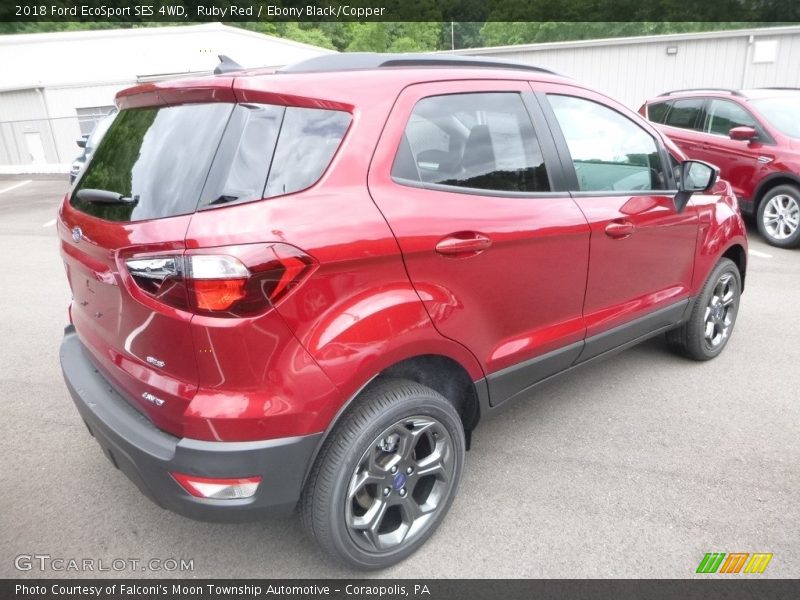 Ruby Red / Ebony Black/Copper 2018 Ford EcoSport SES 4WD