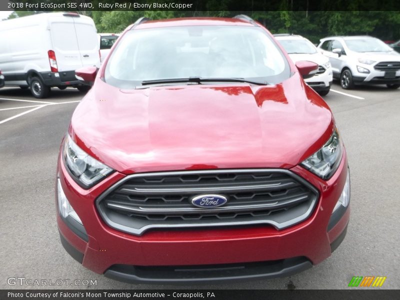Ruby Red / Ebony Black/Copper 2018 Ford EcoSport SES 4WD