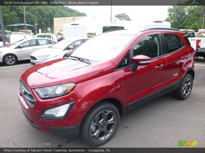 Ruby Red / Ebony Black/Copper 2018 Ford EcoSport SES 4WD