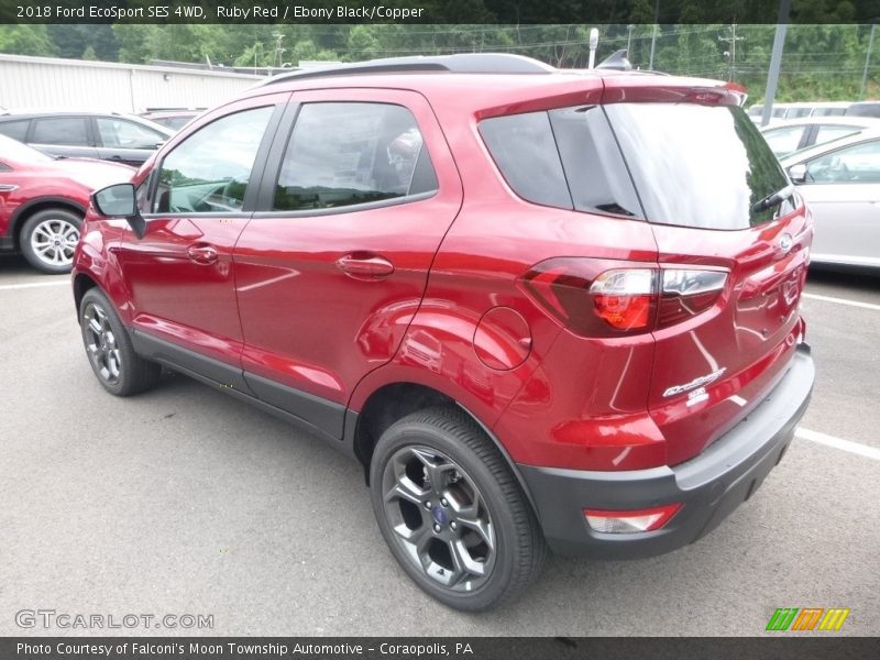 Ruby Red / Ebony Black/Copper 2018 Ford EcoSport SES 4WD