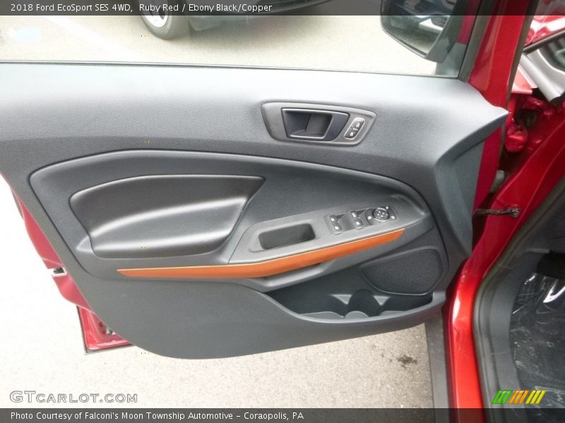 Ruby Red / Ebony Black/Copper 2018 Ford EcoSport SES 4WD