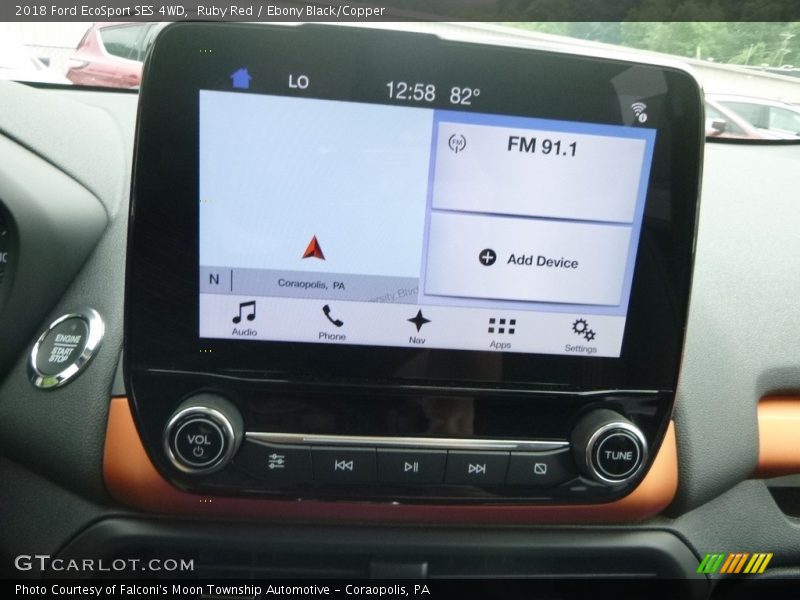 Ruby Red / Ebony Black/Copper 2018 Ford EcoSport SES 4WD