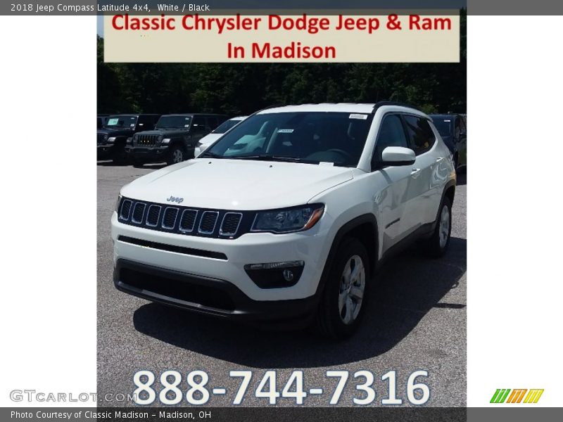 White / Black 2018 Jeep Compass Latitude 4x4