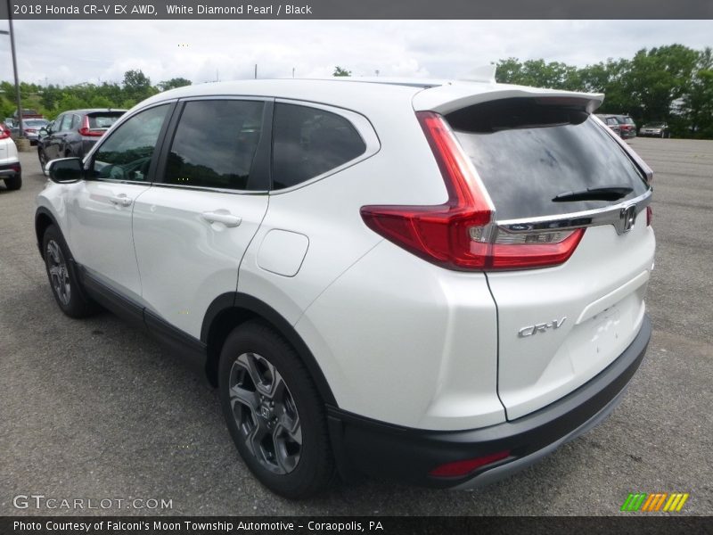 White Diamond Pearl / Black 2018 Honda CR-V EX AWD