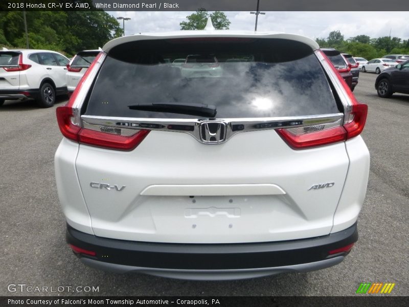 White Diamond Pearl / Black 2018 Honda CR-V EX AWD