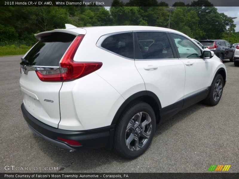 White Diamond Pearl / Black 2018 Honda CR-V EX AWD