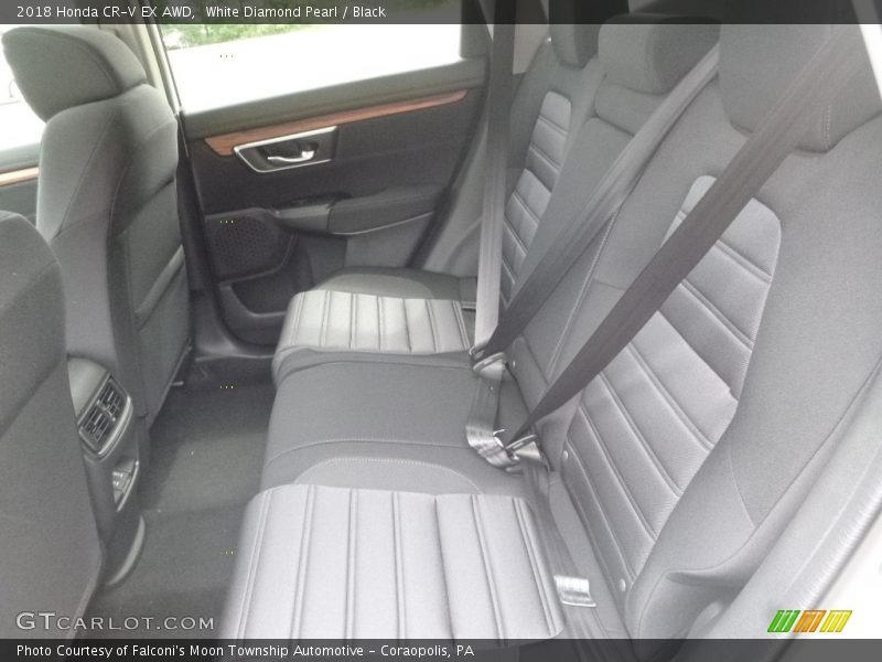 White Diamond Pearl / Black 2018 Honda CR-V EX AWD