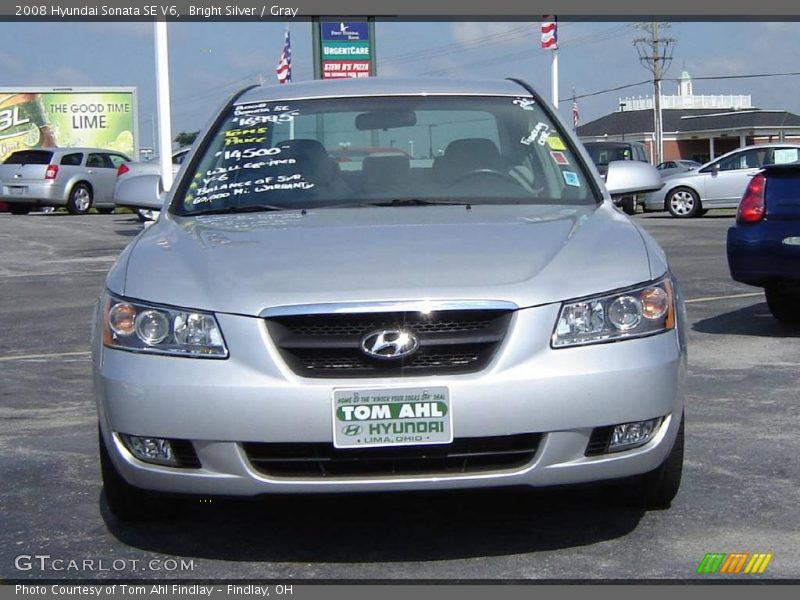 Bright Silver / Gray 2008 Hyundai Sonata SE V6