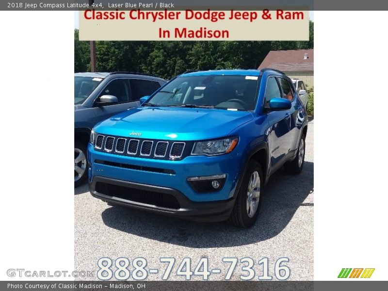 Laser Blue Pearl / Black 2018 Jeep Compass Latitude 4x4