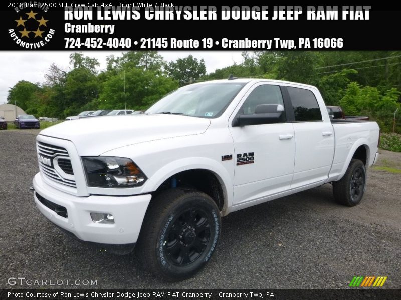 Bright White / Black 2018 Ram 2500 SLT Crew Cab 4x4