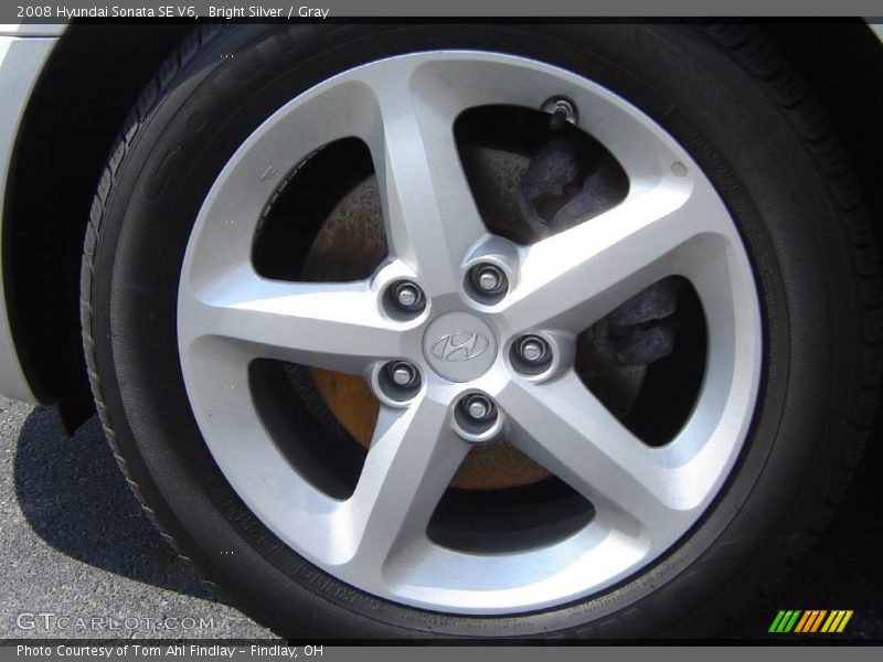 Bright Silver / Gray 2008 Hyundai Sonata SE V6