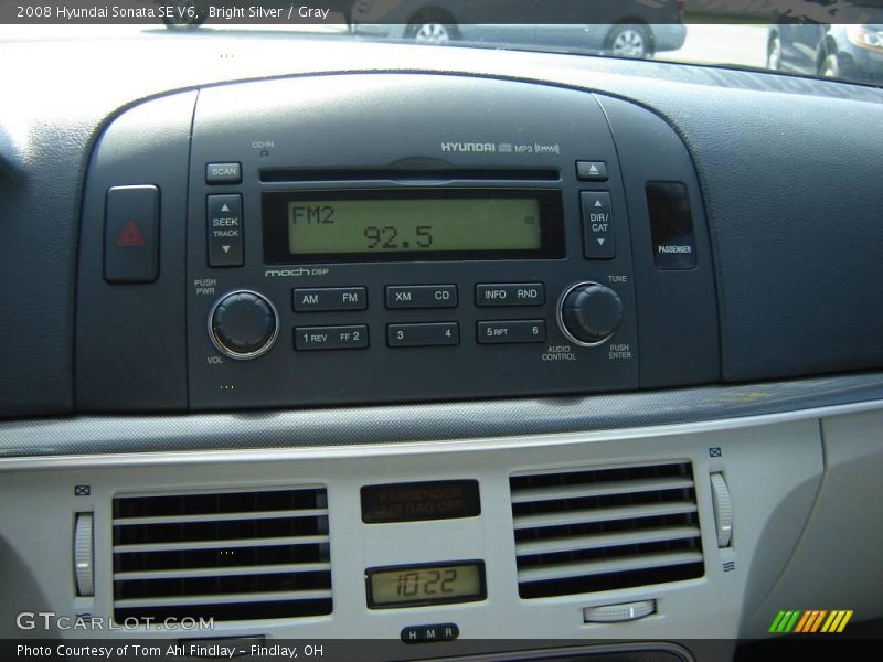 Bright Silver / Gray 2008 Hyundai Sonata SE V6