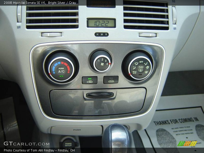 Bright Silver / Gray 2008 Hyundai Sonata SE V6