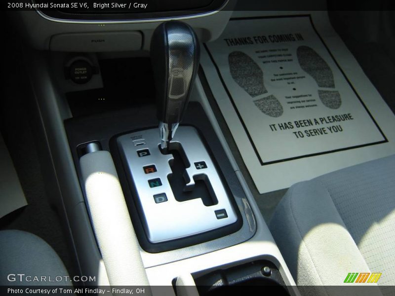 Bright Silver / Gray 2008 Hyundai Sonata SE V6