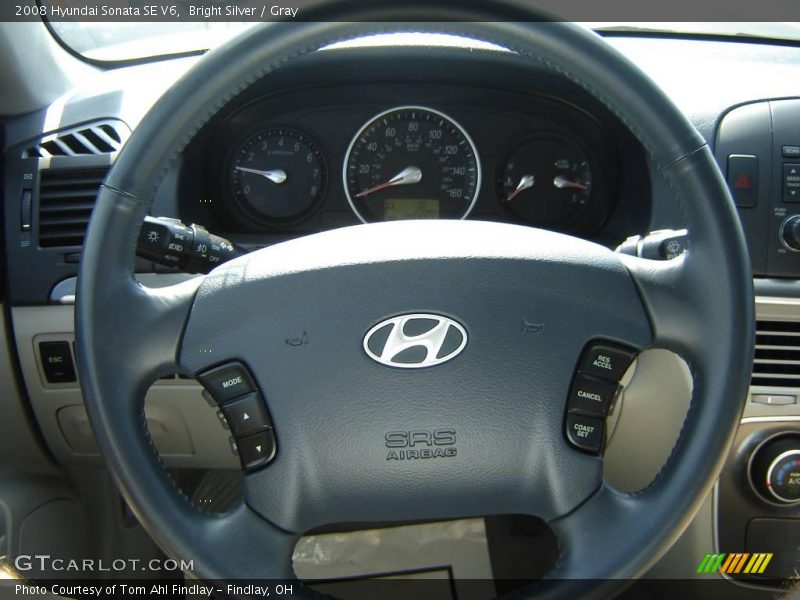 Bright Silver / Gray 2008 Hyundai Sonata SE V6