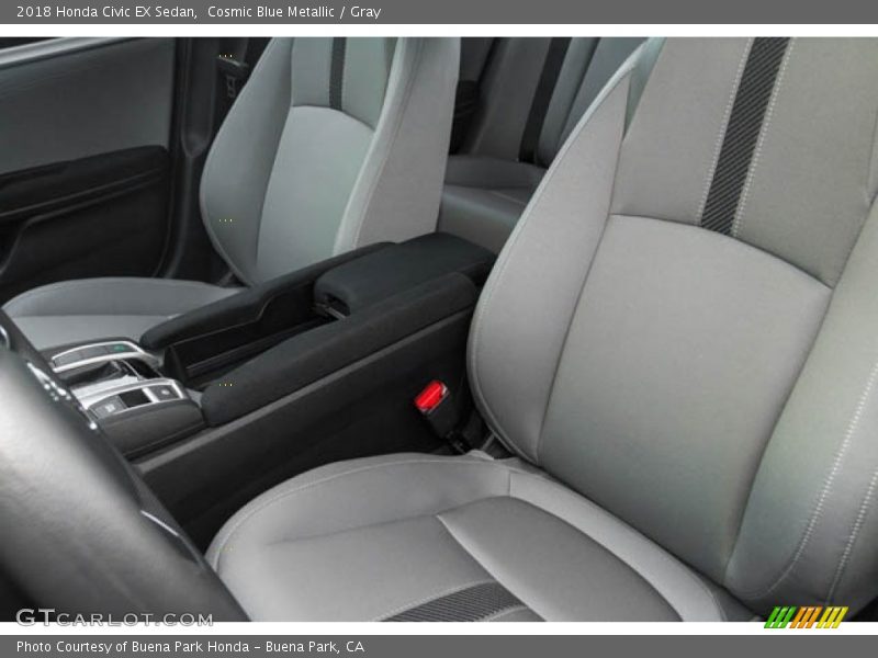 Cosmic Blue Metallic / Gray 2018 Honda Civic EX Sedan