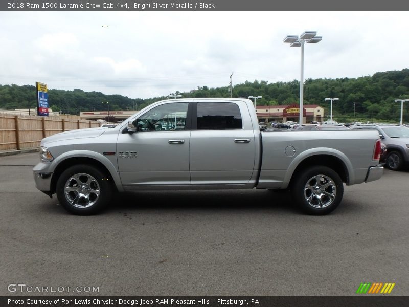 Bright Silver Metallic / Black 2018 Ram 1500 Laramie Crew Cab 4x4