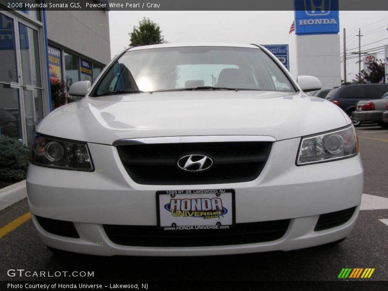 Powder White Pearl / Gray 2008 Hyundai Sonata GLS