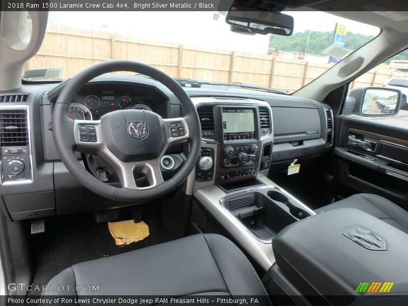 Bright Silver Metallic / Black 2018 Ram 1500 Laramie Crew Cab 4x4