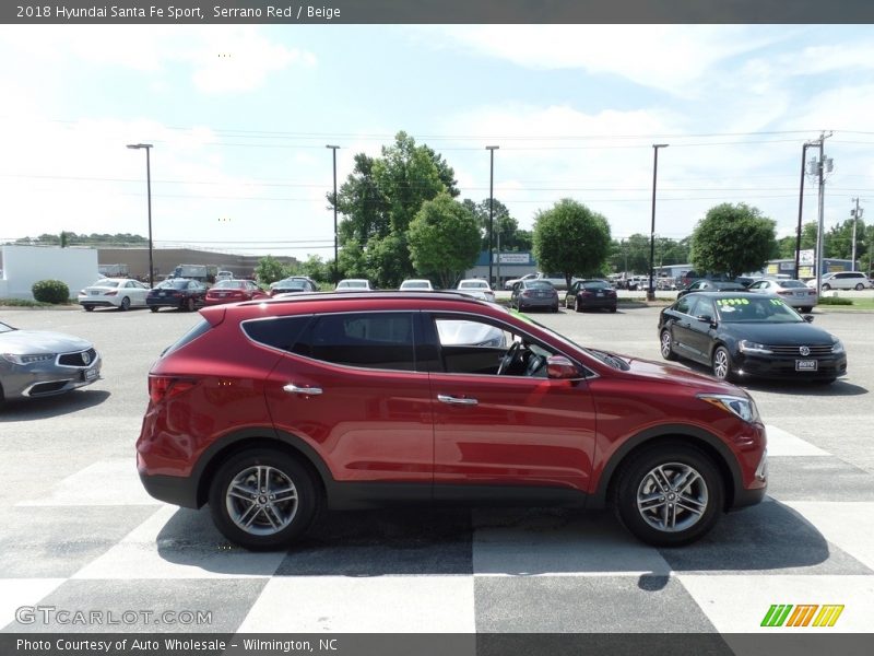 Serrano Red / Beige 2018 Hyundai Santa Fe Sport