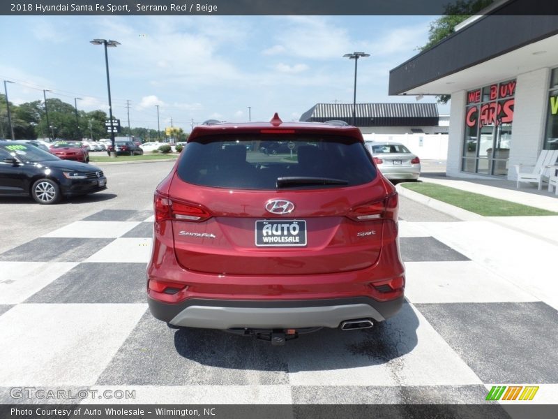 Serrano Red / Beige 2018 Hyundai Santa Fe Sport