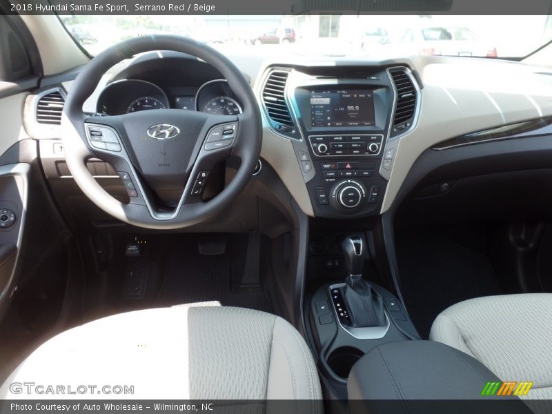 Serrano Red / Beige 2018 Hyundai Santa Fe Sport