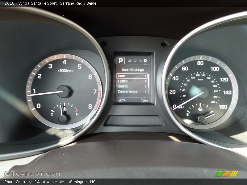 Serrano Red / Beige 2018 Hyundai Santa Fe Sport