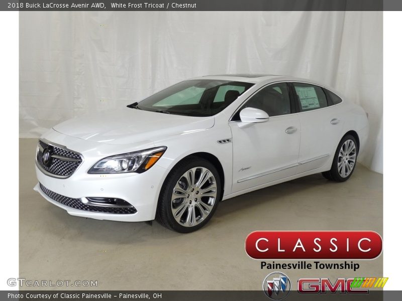 White Frost Tricoat / Chestnut 2018 Buick LaCrosse Avenir AWD