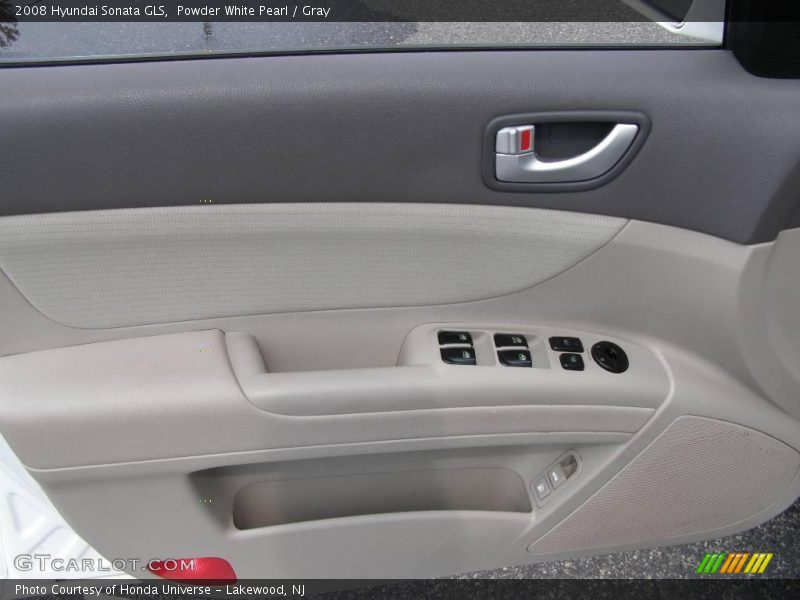 Powder White Pearl / Gray 2008 Hyundai Sonata GLS