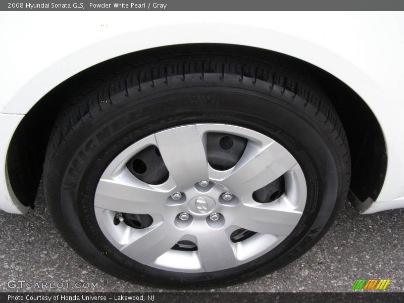 Powder White Pearl / Gray 2008 Hyundai Sonata GLS