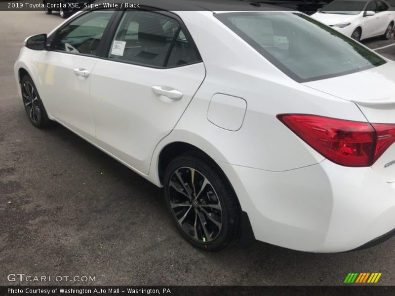 Super White / Black 2019 Toyota Corolla XSE
