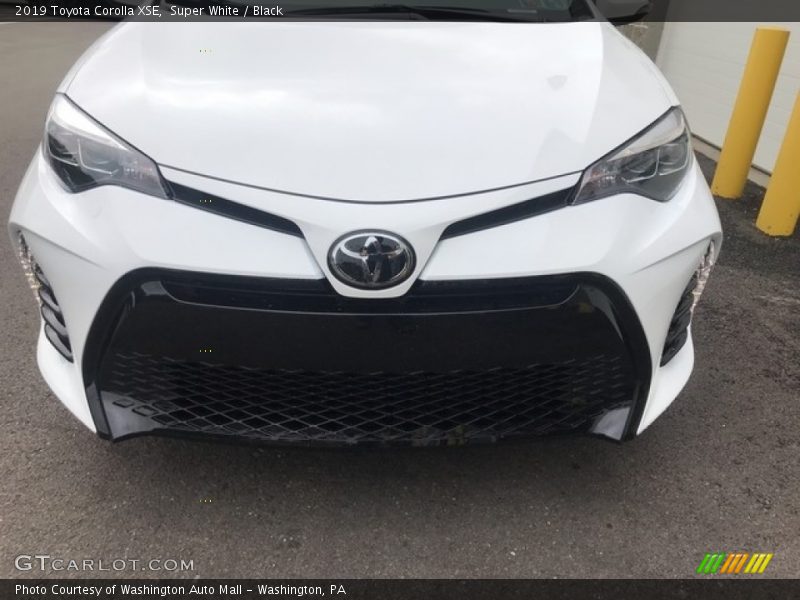 Super White / Black 2019 Toyota Corolla XSE