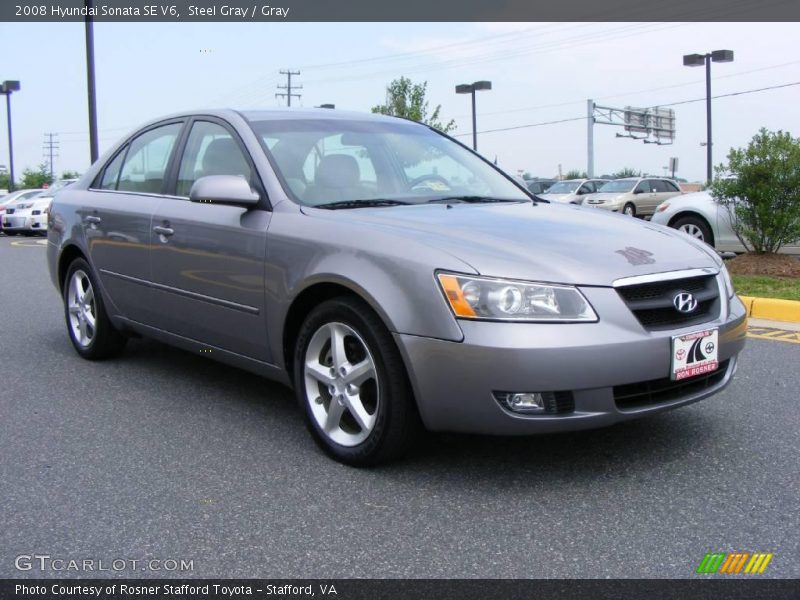 Steel Gray / Gray 2008 Hyundai Sonata SE V6