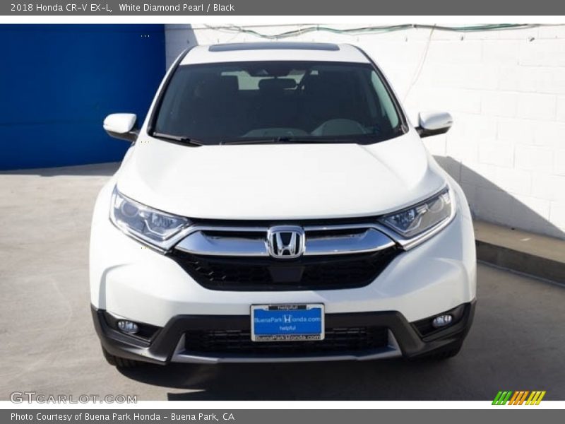 White Diamond Pearl / Black 2018 Honda CR-V EX-L