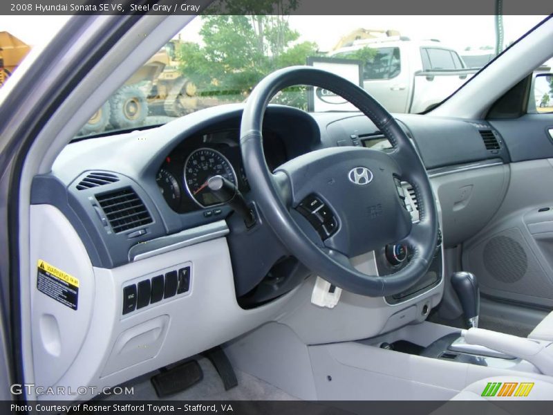 Steel Gray / Gray 2008 Hyundai Sonata SE V6