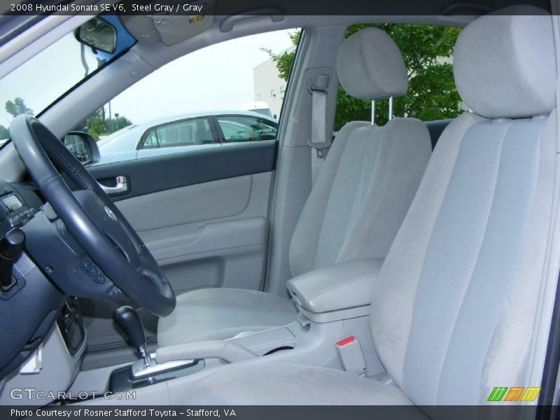 Steel Gray / Gray 2008 Hyundai Sonata SE V6