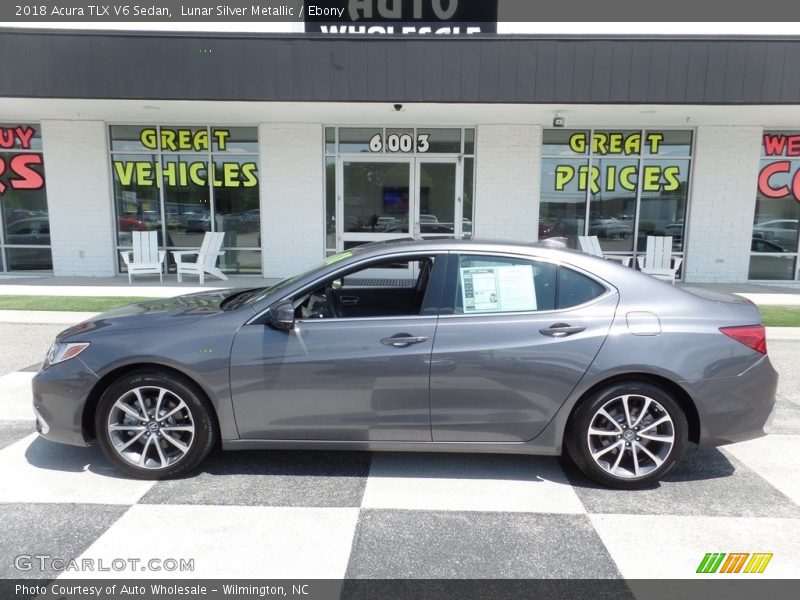 Lunar Silver Metallic / Ebony 2018 Acura TLX V6 Sedan
