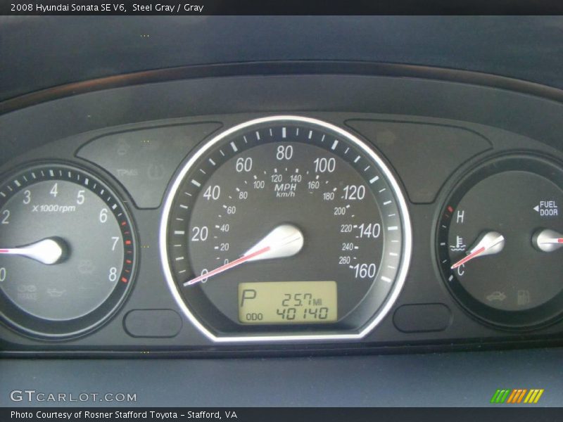 Steel Gray / Gray 2008 Hyundai Sonata SE V6