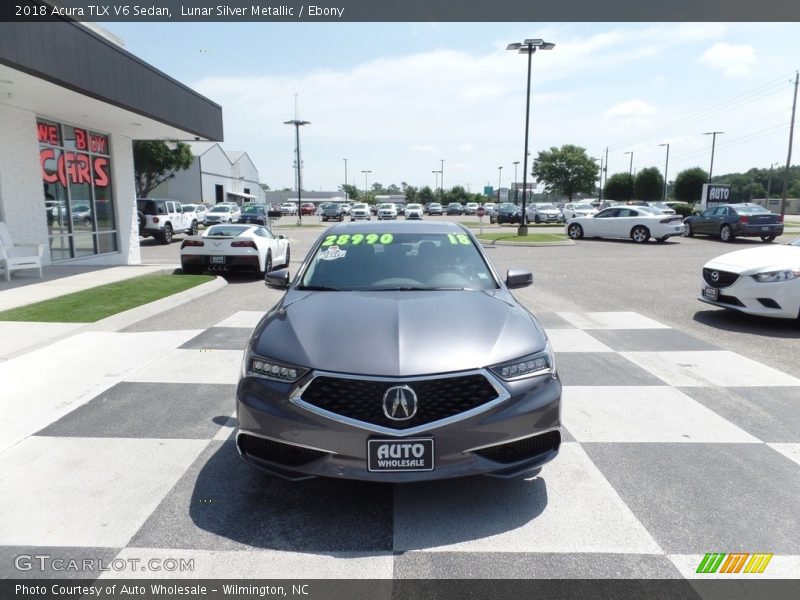 Lunar Silver Metallic / Ebony 2018 Acura TLX V6 Sedan