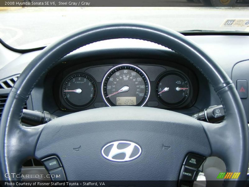 Steel Gray / Gray 2008 Hyundai Sonata SE V6
