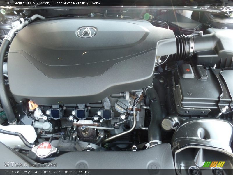 Lunar Silver Metallic / Ebony 2018 Acura TLX V6 Sedan
