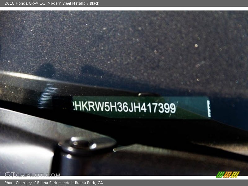 Modern Steel Metallic / Black 2018 Honda CR-V LX
