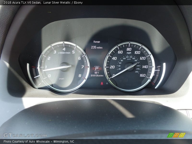Lunar Silver Metallic / Ebony 2018 Acura TLX V6 Sedan