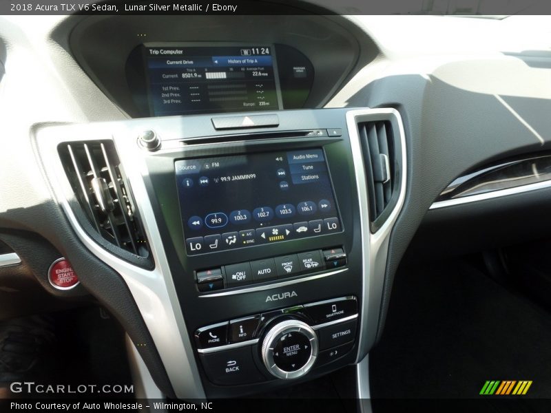Lunar Silver Metallic / Ebony 2018 Acura TLX V6 Sedan