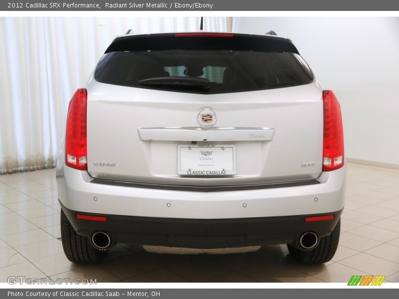 Radiant Silver Metallic / Ebony/Ebony 2012 Cadillac SRX Performance