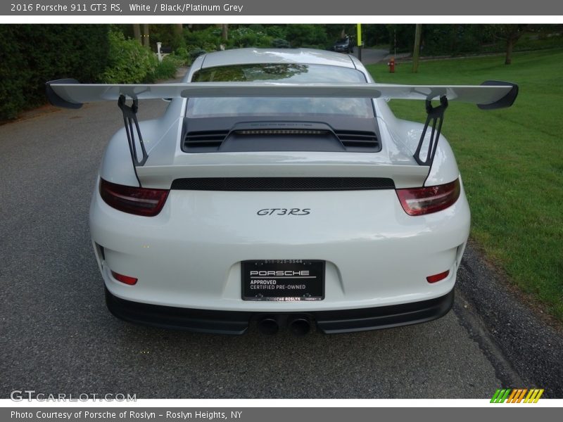 White / Black/Platinum Grey 2016 Porsche 911 GT3 RS