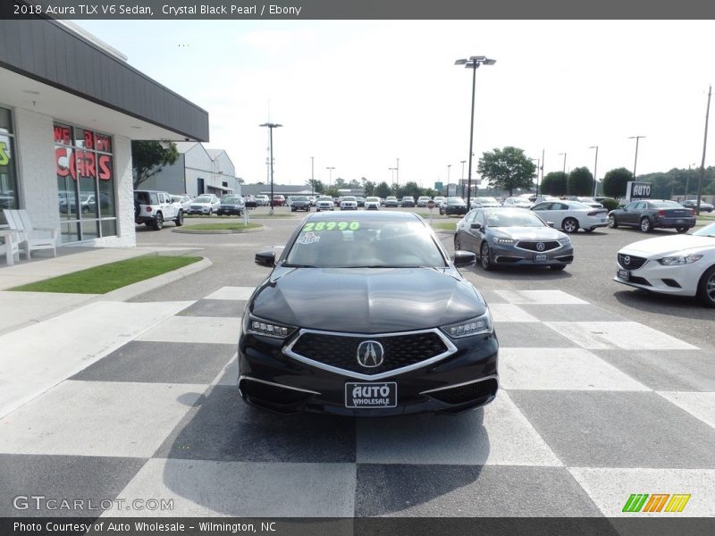 Crystal Black Pearl / Ebony 2018 Acura TLX V6 Sedan